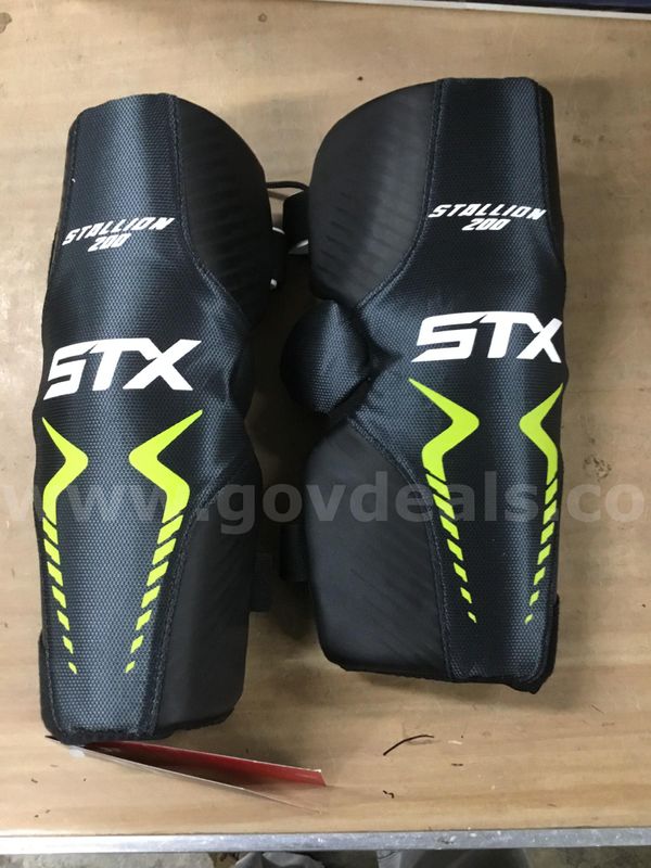 Two medium size black STX Stallion arm pads "DH"