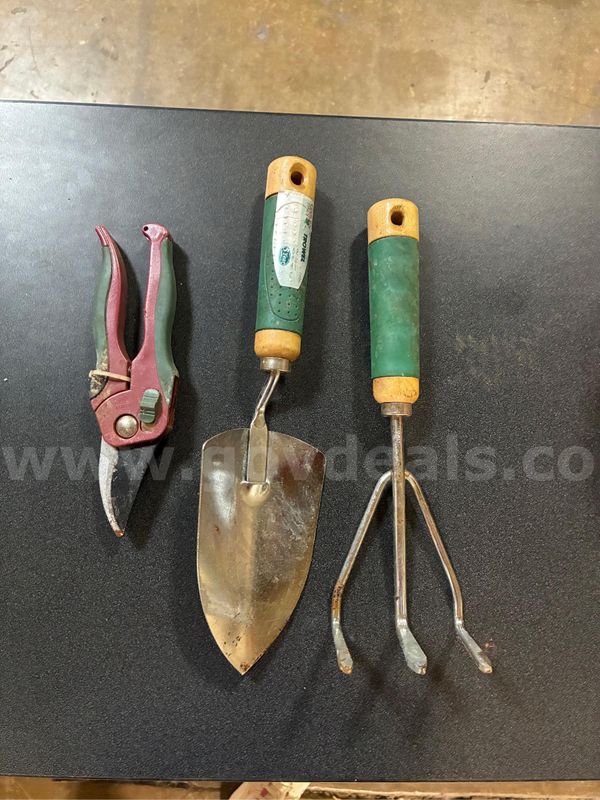 Garden Supplies (shovel, cultivator, & pruning shears)