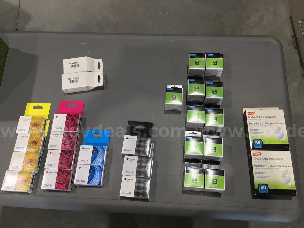 Lot of Approximate (15) Various Toners and (13) Office Supplies