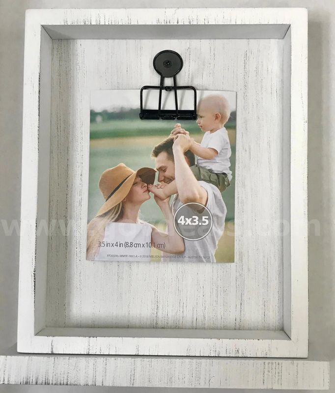 Brand New - 4PCS – 5 x 7 Distressed White Tabletop Clip Picture Frames - Shipping Available