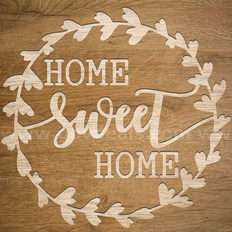 Brand New - Art Home Sweet Home Quote Printed Wooden Wall Hanging - Shipping Available