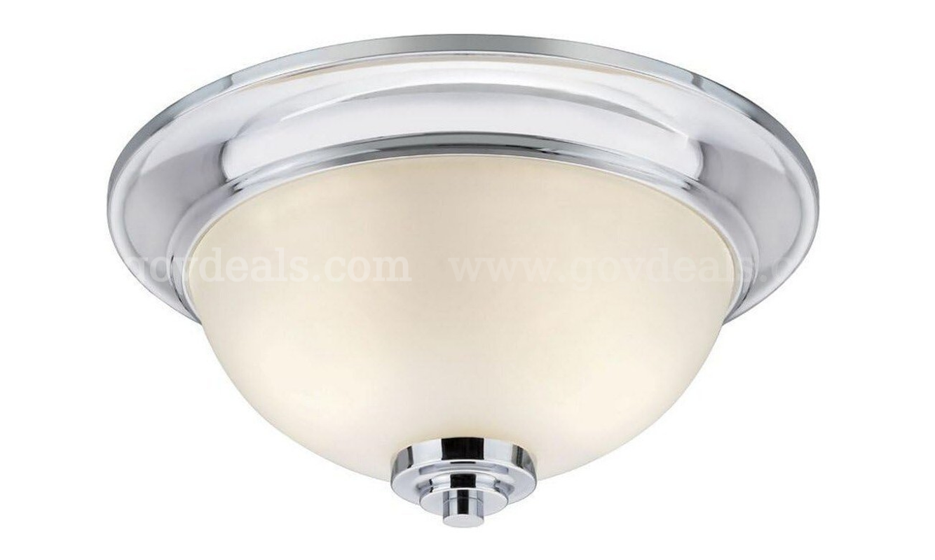 Brand New - 2-Light Avalon Flush Mount Round Ceiling Fixture, Satin Nickel - Shipping Available