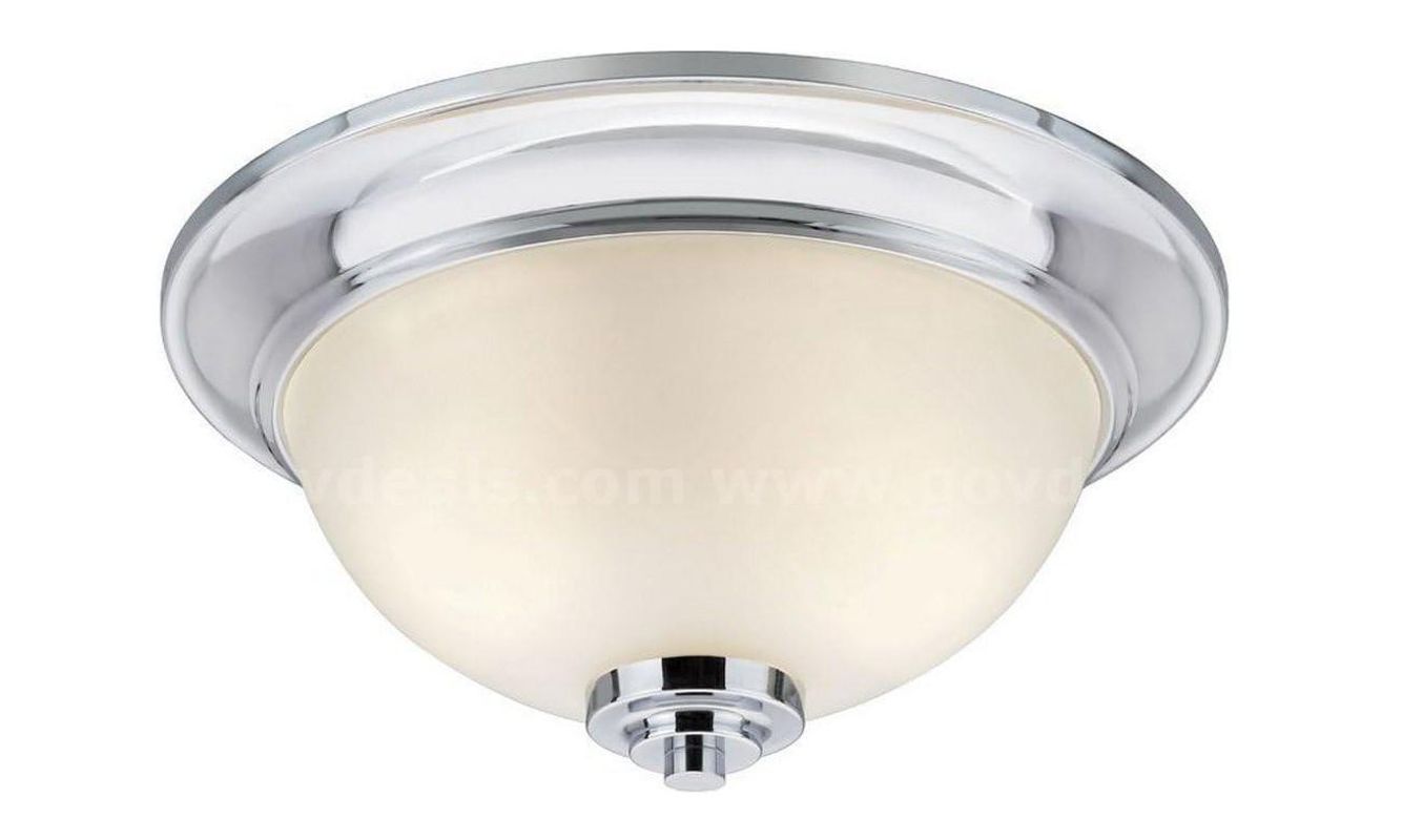 Brand New - 2-Light Avalon Flush Mount Round Ceiling Fixture, Satin Nickel - Shipping Available