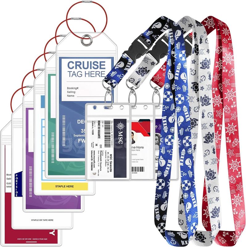 Brand New - Set of 2 - Pack of 6 Cruise Luggage Tag Holders - Shipping Available