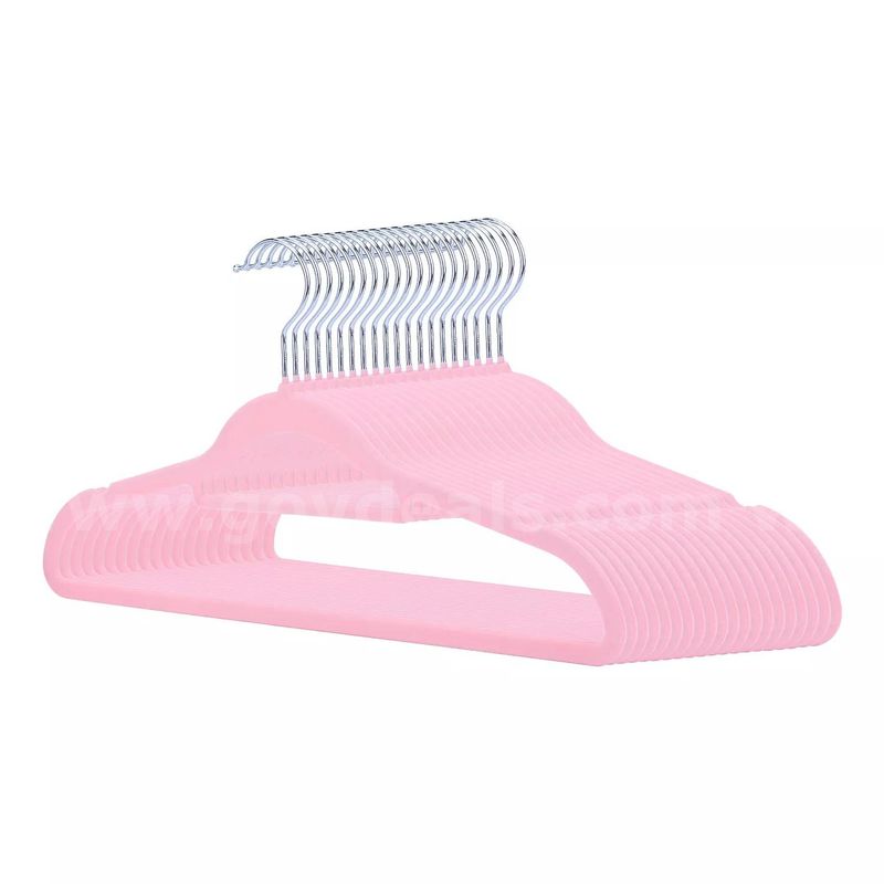 Brand New - 20 PCS - Velvet Hangers, Non-Slip Durable 360-Degree Space Saving Clothes, Pink - Shipping Available