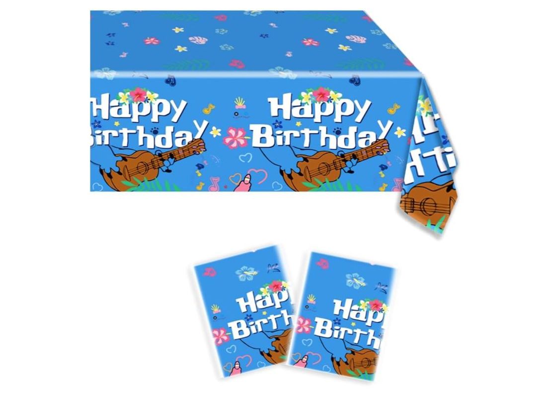 Brand New - 2 PCS - Reusable 2pcs Cartoon Blue Party Tablecloth 42x71inch - Shipping Available