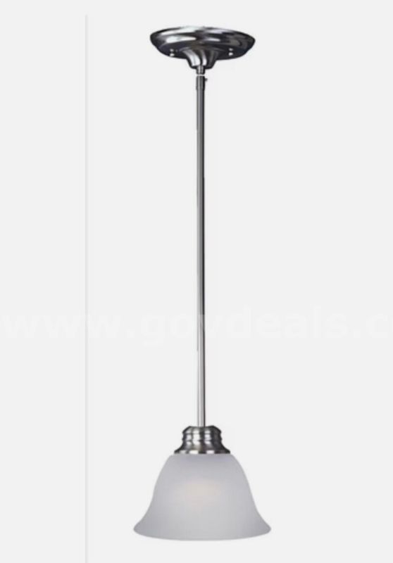 Brand New - Dolan Lighting - 649-09 - Satin Nickel Mini Pendant With Alabaster Glass