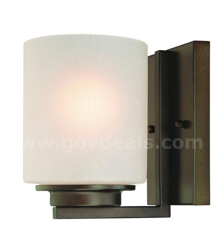 Brand New - Dolan Lighting - 2886-62 Heirloom Bronze With White Linen Glass