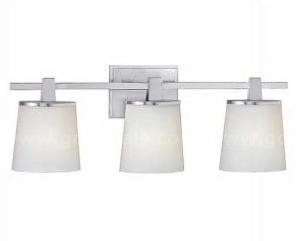 Brand New - Dolan Designs - 3783-09 - Ellipse 3 Light Bath Satin Nickel Satin White Glass