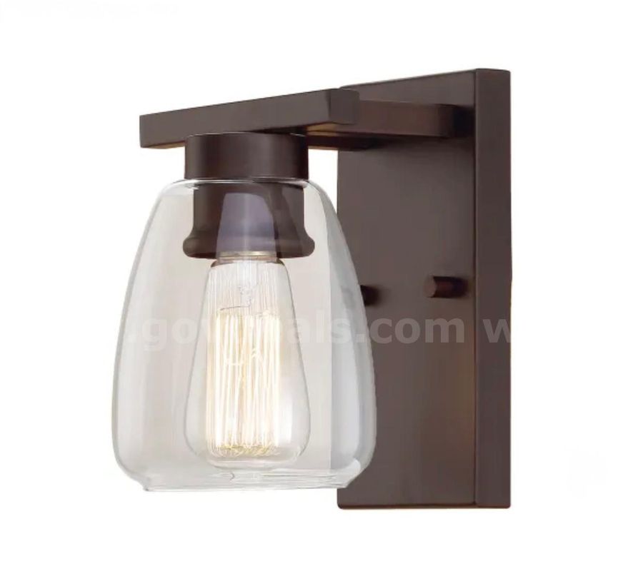 Millennium Lighting Single Light 10" Tall Bathroom Sconce With Clear Shade