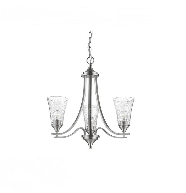 Millennium Lighting Natalie 3 Light 23" Wide Chandelier Satin Nickel