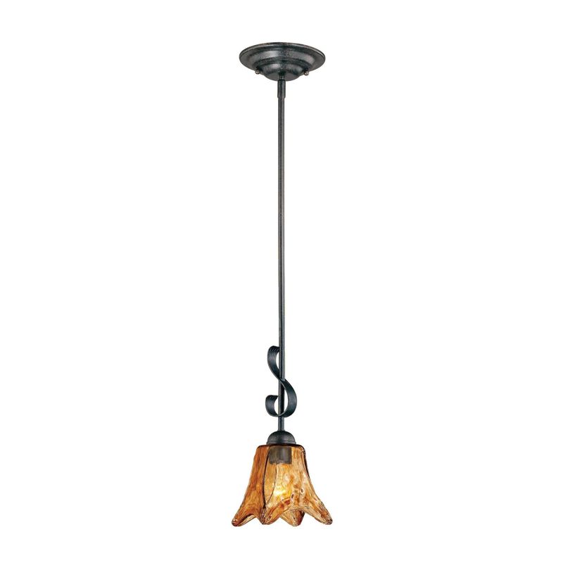 Millennium Lighting Chatsworth 1 Light Mini Pendant with Umber Glass Shade