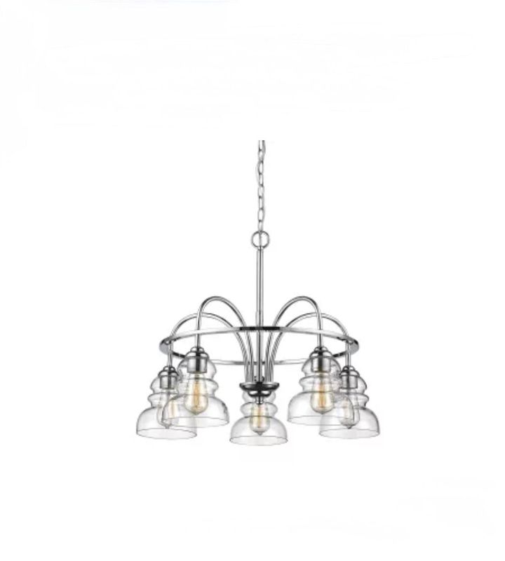 Brand New - Millennium Lighting Brighton 5 Light 26" Wide Chandelier with Glass Shades