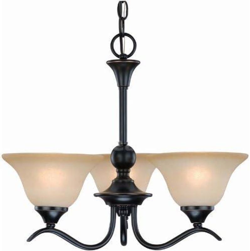 BRAND NEW Dover Oil Rubbed Bronze 3-Light Chandelier - Shipping Available