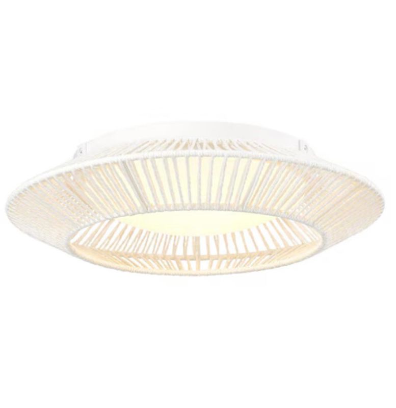 Brand New - Rattan Ceiling Light Fixture 16W LED, HWH Boho Flush Mount Ceiling Light