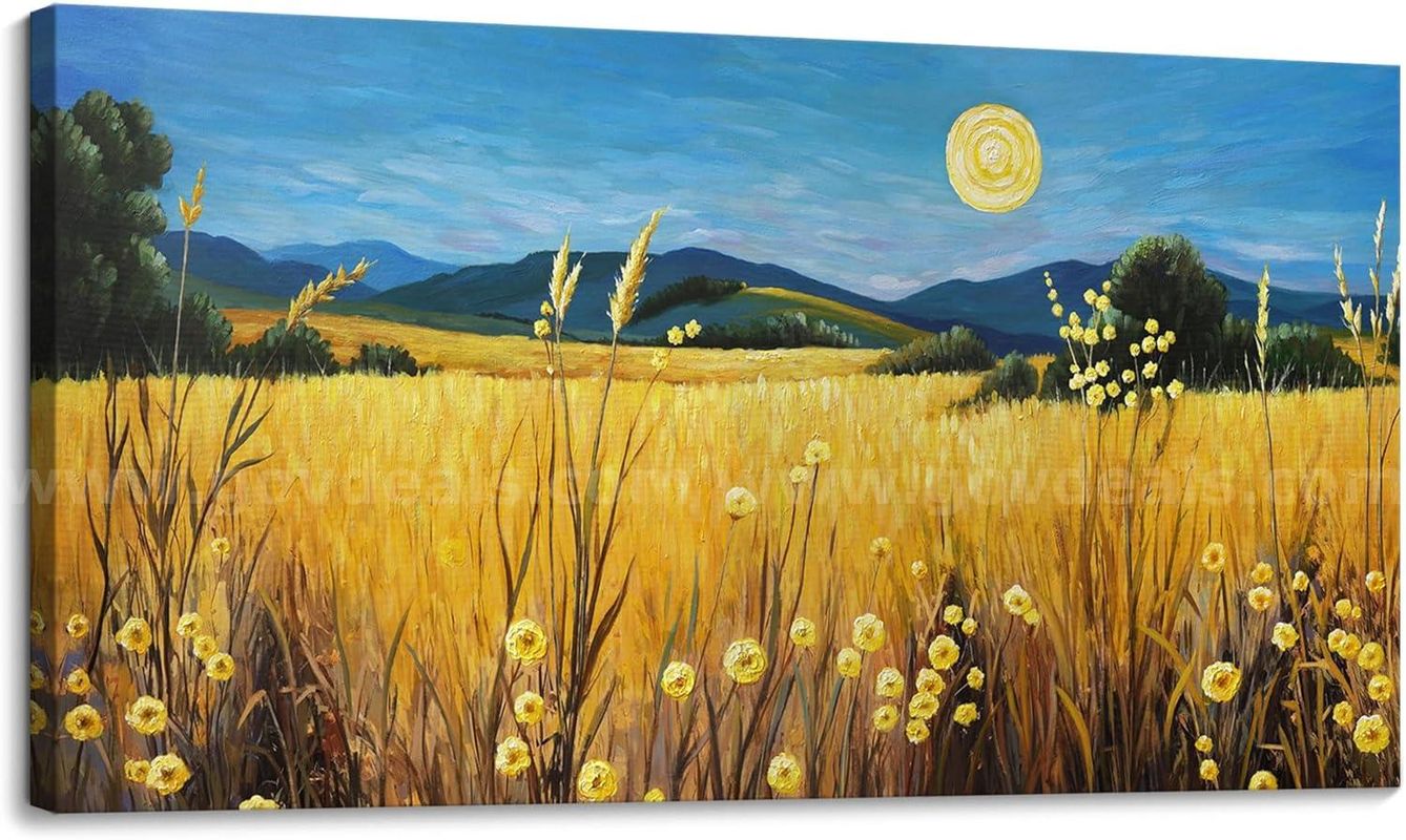 Brand New - Landscape Wall Art Moon Framed Canvas Wall Art 20×40IN- Shipping Available