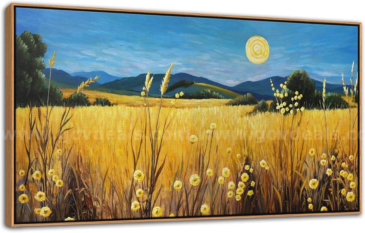 Brand New - Landscape Wall Art Moon Framed Canvas Wall Art 29×58IN - Shipping Available