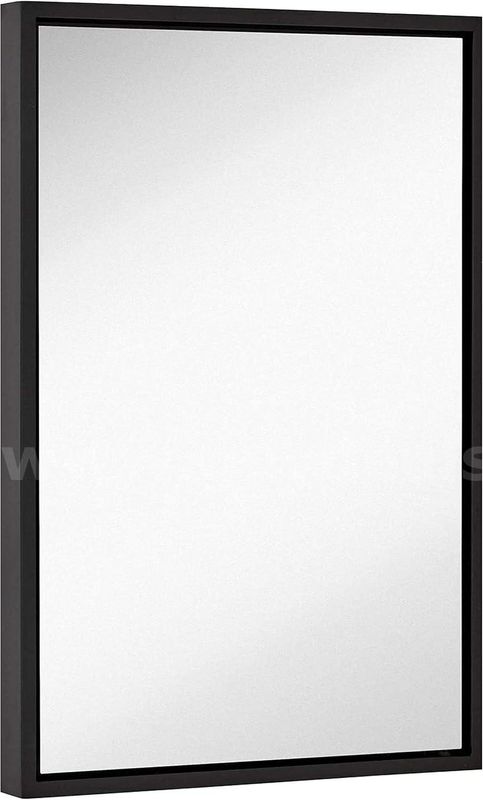 Brand New - Black Framed Vanity Mirror Rectangle Bathroom Mirror with Floating Glass Panel - Shipping Available
