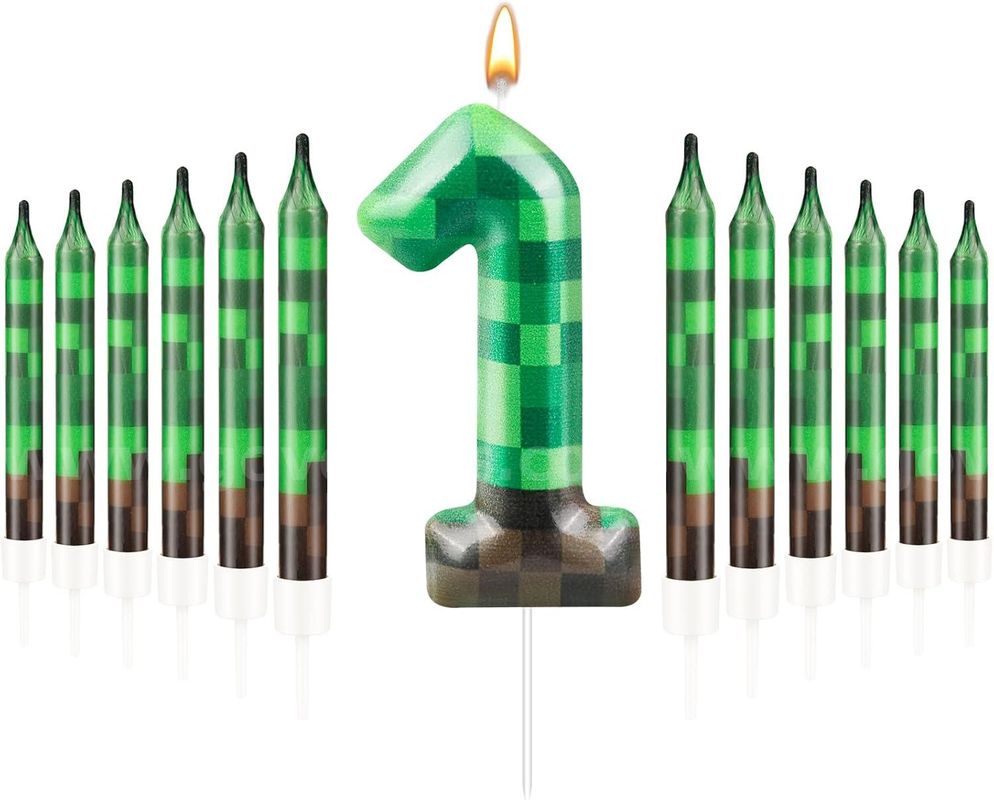 Brand New - 40 Pcs Camo Themed Birthday Candles Army Themed Birthday Cake Candles - Shipping Available
