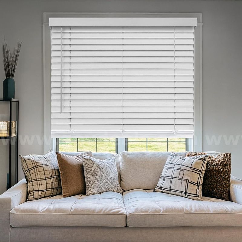 Brand New - 3PCS -Blinds Giant, 2" Cordless Faux Wood Blind 47"(W) x 64"(L), White - Shipping Available