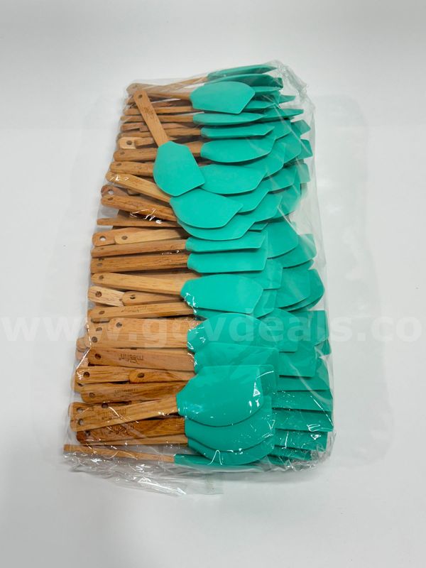 Brand New - Lot of 100 Silicone Spatula, Small, Green - Shipping Available
