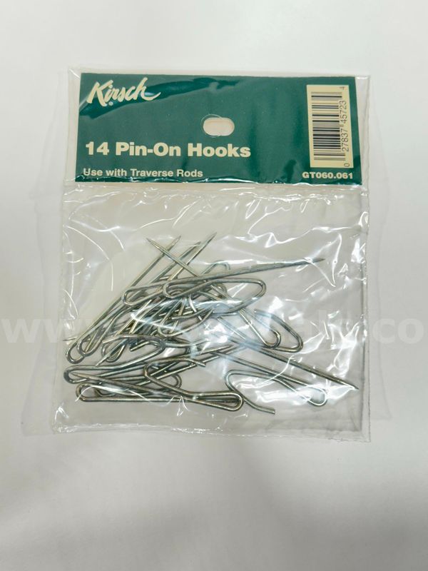 Brand New - 25 Pack Kirsch 3.0" Slip-In Long Pin-On Heading Hooks– Durable Curtain & Drape Accessor – Shipping Available