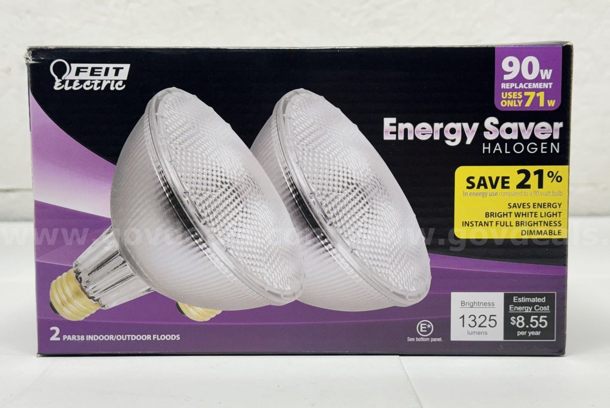 Brand New - Feit Electric 90W Dimmable PAR38 Halogen Flood Indoor/Outdoor Light Bulbs - Shipping Available