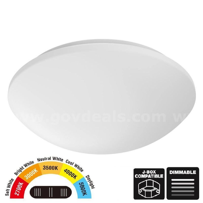 Brand New - 11 in. White Integrated LED Dimmable Flush Mount with Adjustable CCT at 1250 Lumens - Shipping Available