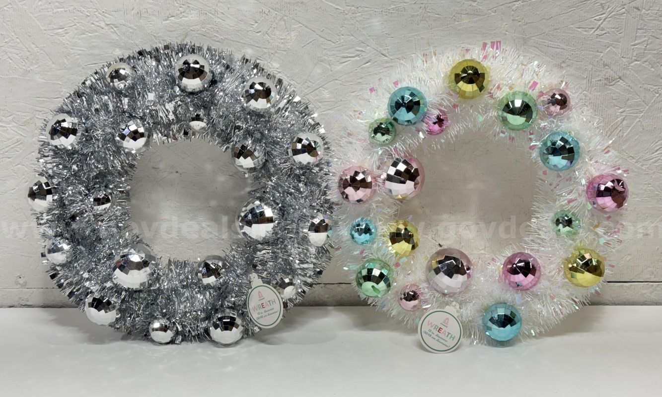 Brand New - 2PCS - 12-Inch Christmas Door Wreaths - Shipping Available