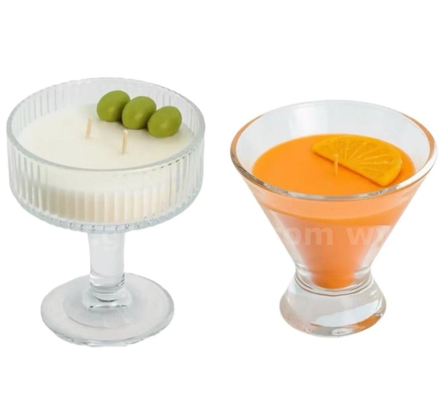Brand New - 2 PCS- Cocktail Martini and Al Fresco Glass Scented Candles - Shipping Available