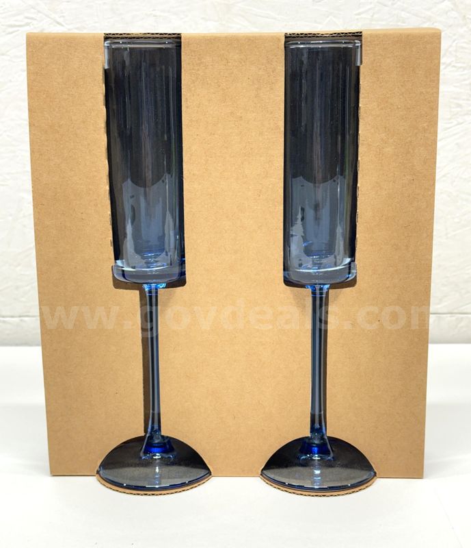Brand New - Champagne Flutes, Blue - Shipping Available
