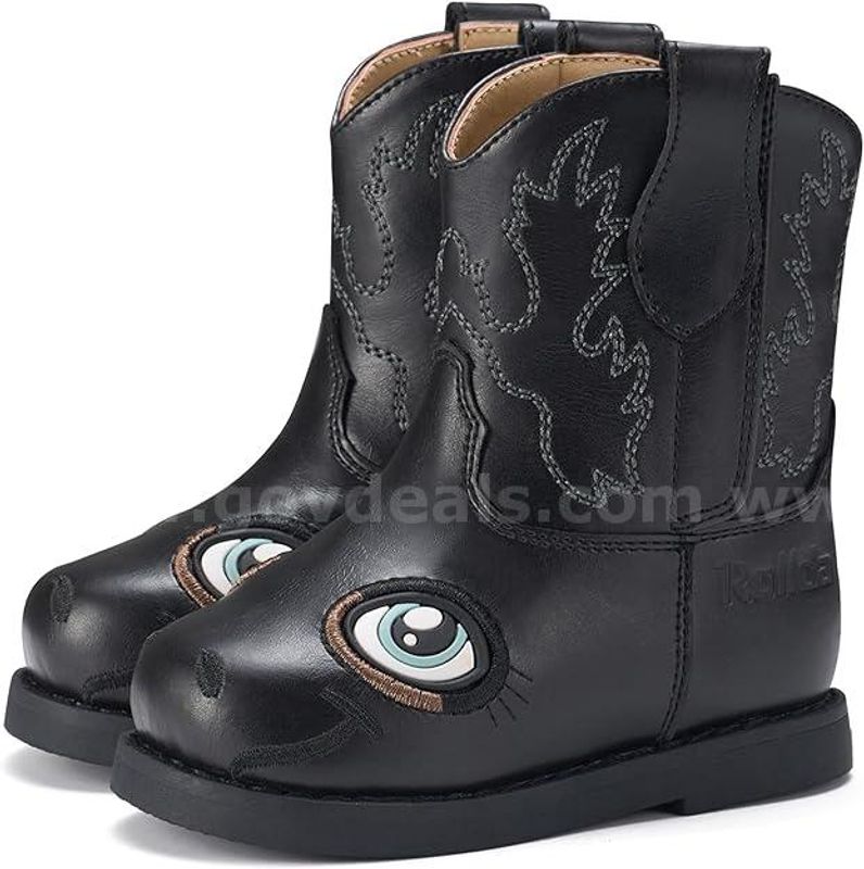 Brand New - Cowboy Boots Toddler Cowgirl Boots, Black Toddler Size 4 - Shipping Available