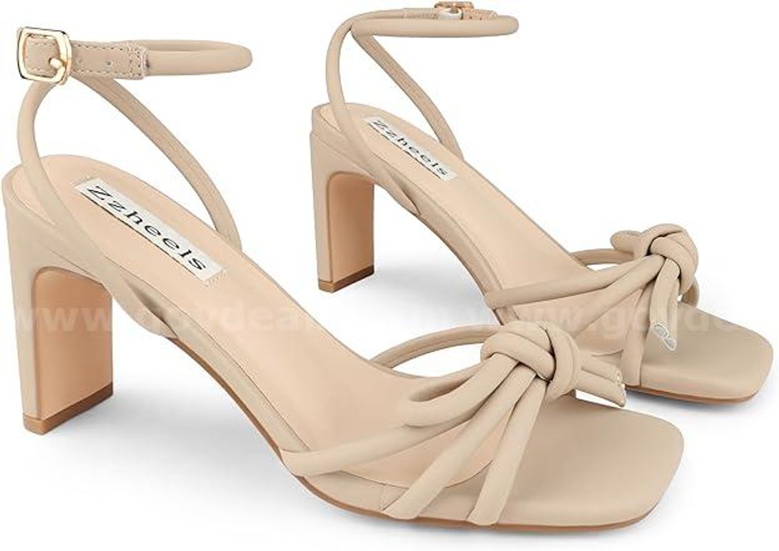 Brand New - Women's Square Toe Sandal Nude Nubuck US11 - Shipping Available