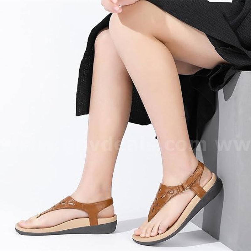 Brand New - Womens Arch Support Sandals Orthotic, Brown, Size 8 - Shipping Available