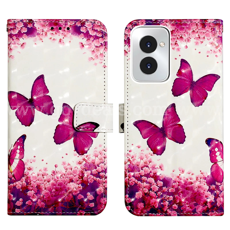 Brand New - Wallet Case for Motorola Moto G 5G 2023/G ,Rose Butterfly - Shipping Available
