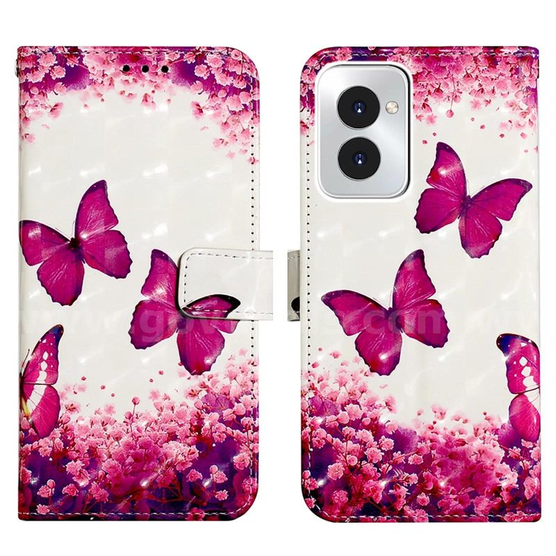 Brand New - Wallet Case for Motorola Moto G 5G 2023/G ,Rose Butterfly - Shipping Available