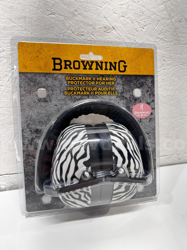 Brand New - Browning Women’s Buckmark II Earmuffs Hearing Protector ZEBRA BLACK & WHITE- Shipping Available