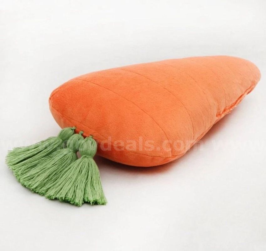 Brand New - 2 PCS - 15" Carrot Shaped Pillow - Shipping Available