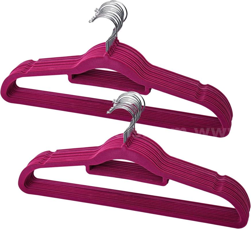 Brand New - Velvet Hangers 20 Pack Rose Pink, Non-Slip Clothes Hangers with 360° Swivel Hooks - Shipping Available