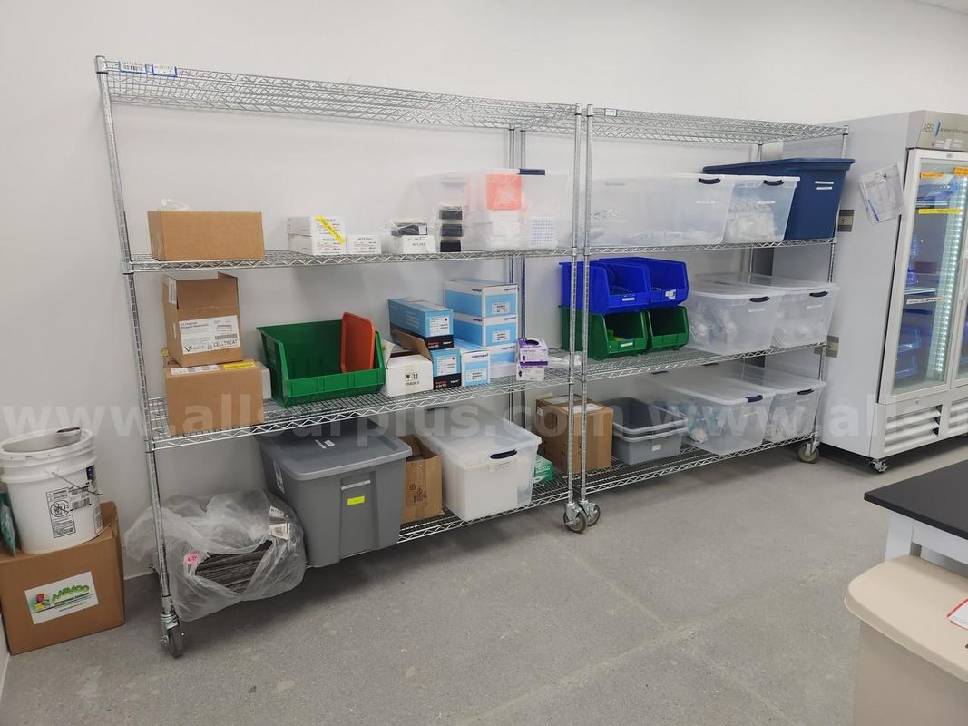 3ea. Rolling Wire Racks