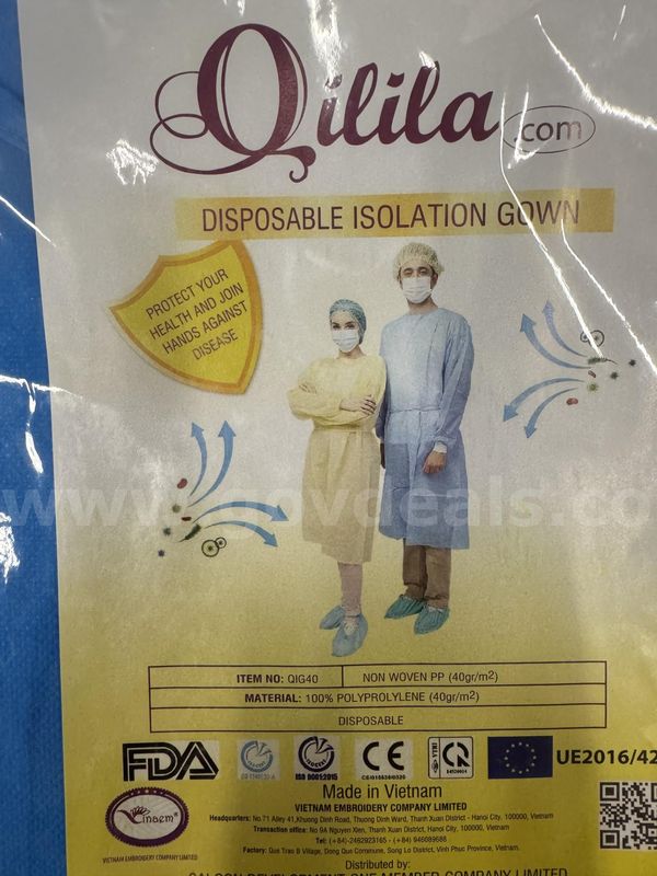 2 cases of Disposable Isolation Gowns - Size: XL - 100 each per case