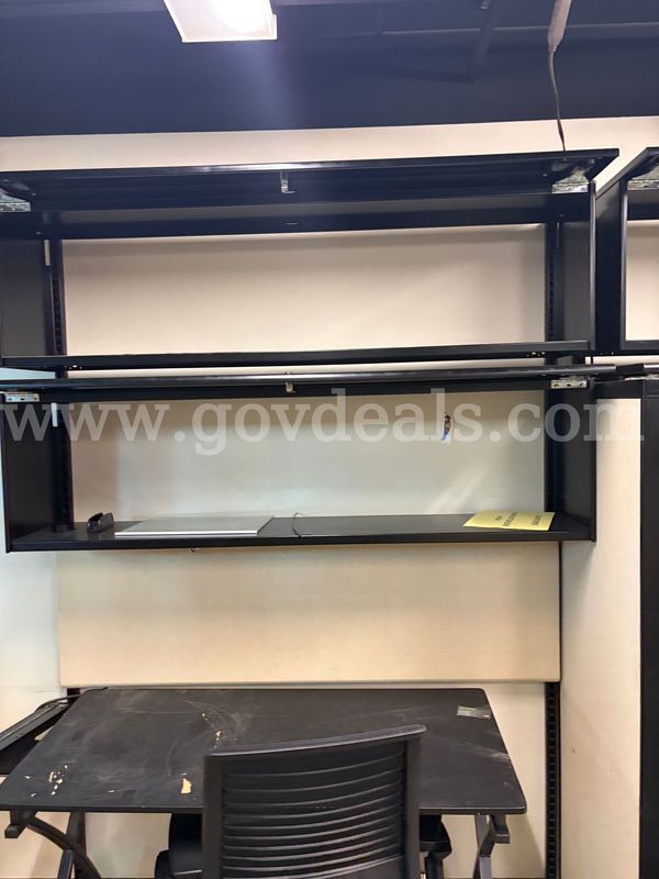 Overhead cabinets with pinboards