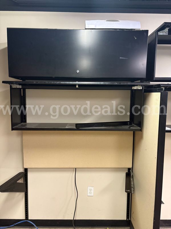 Overhead cabinets with pinboards