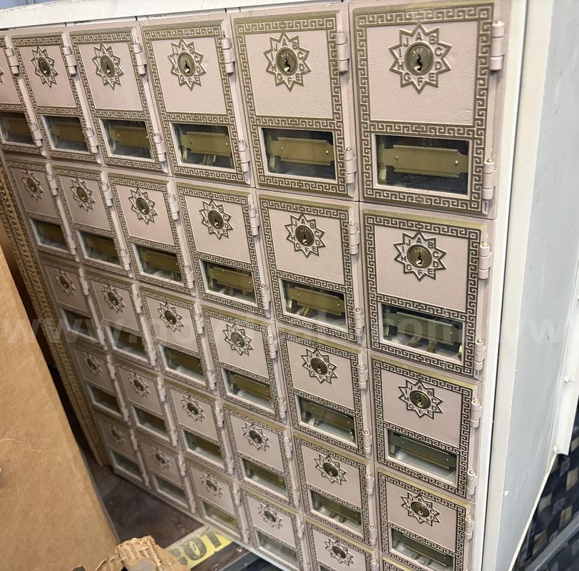 Lot of 8 Old Style Lobby PO Boxes