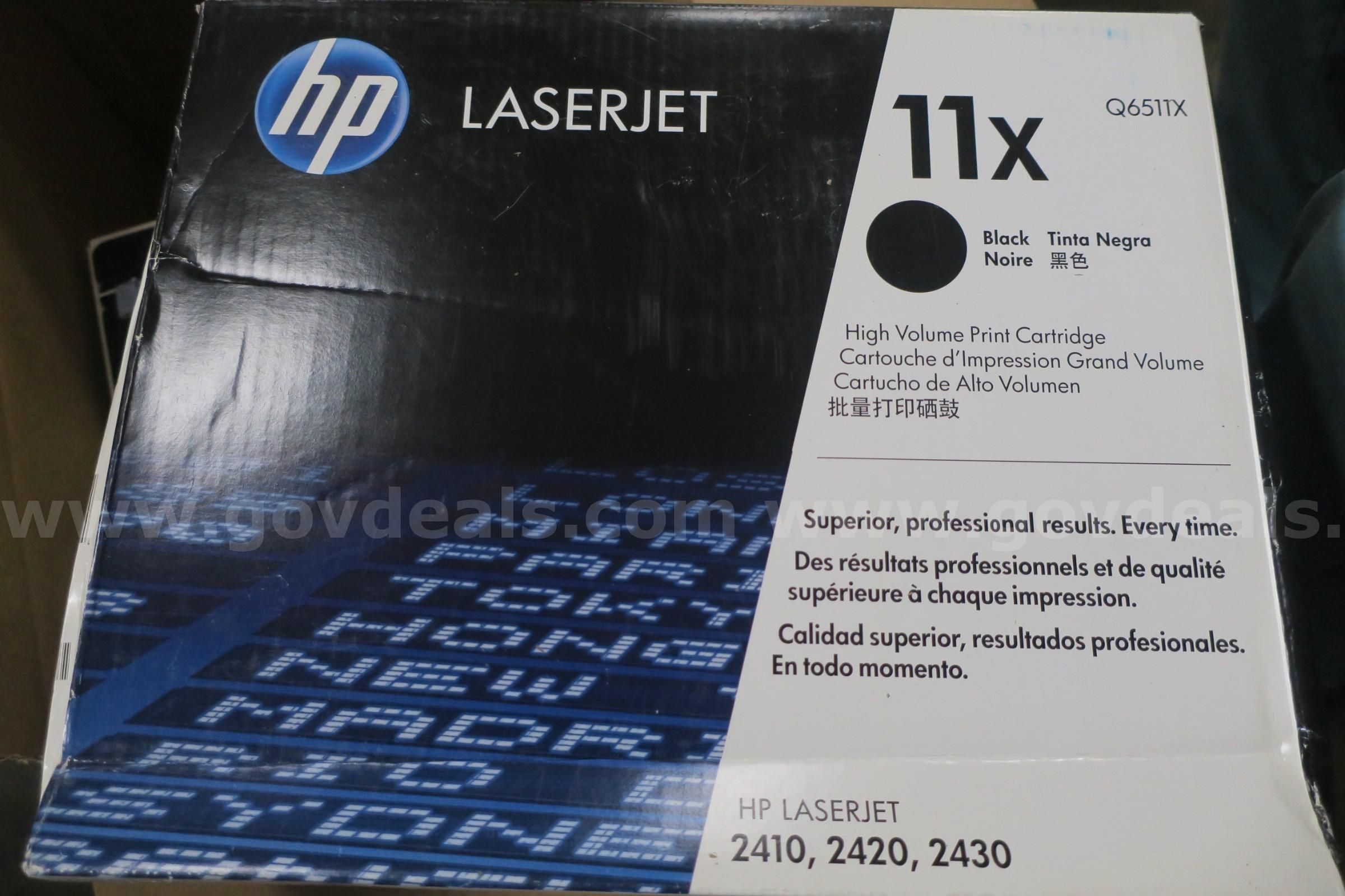 Lot Of (3) Hp Laserjet 11x Black High Volume Print Cartridge Model: Q6511x- New In Box!