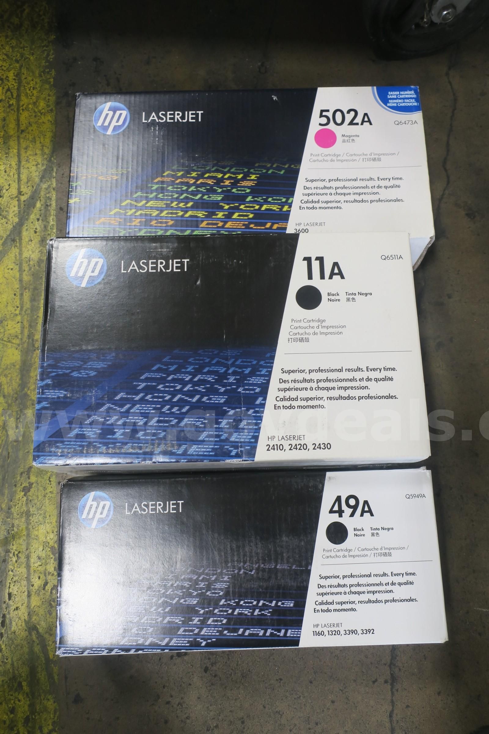 Lot Of (9) Assorted Hp Laser Jet Print Cartridge- New In Box!