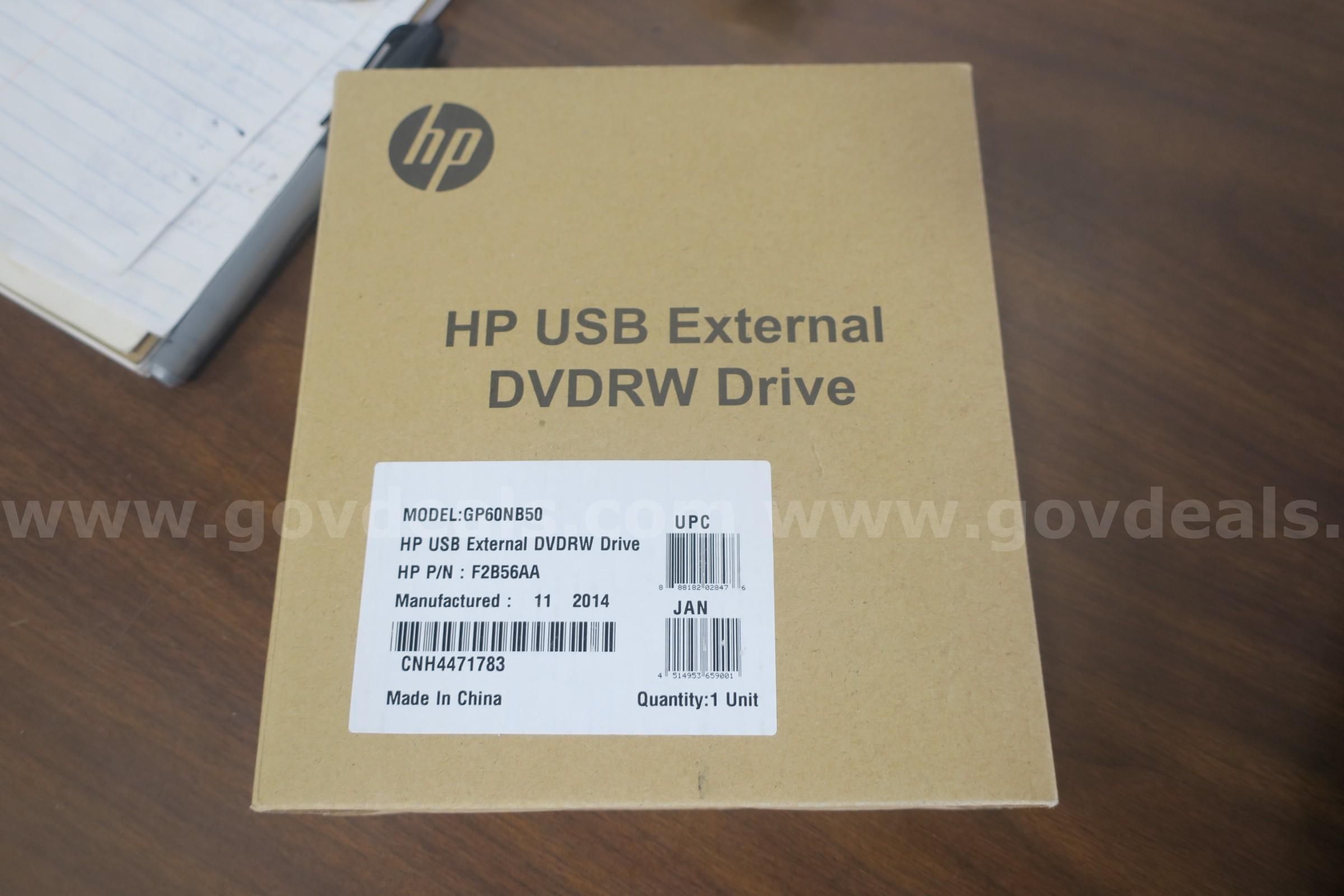 Lot Of (43) Hp Usb External Dvdrw Drive Model: Gp60nb50- New In Box!