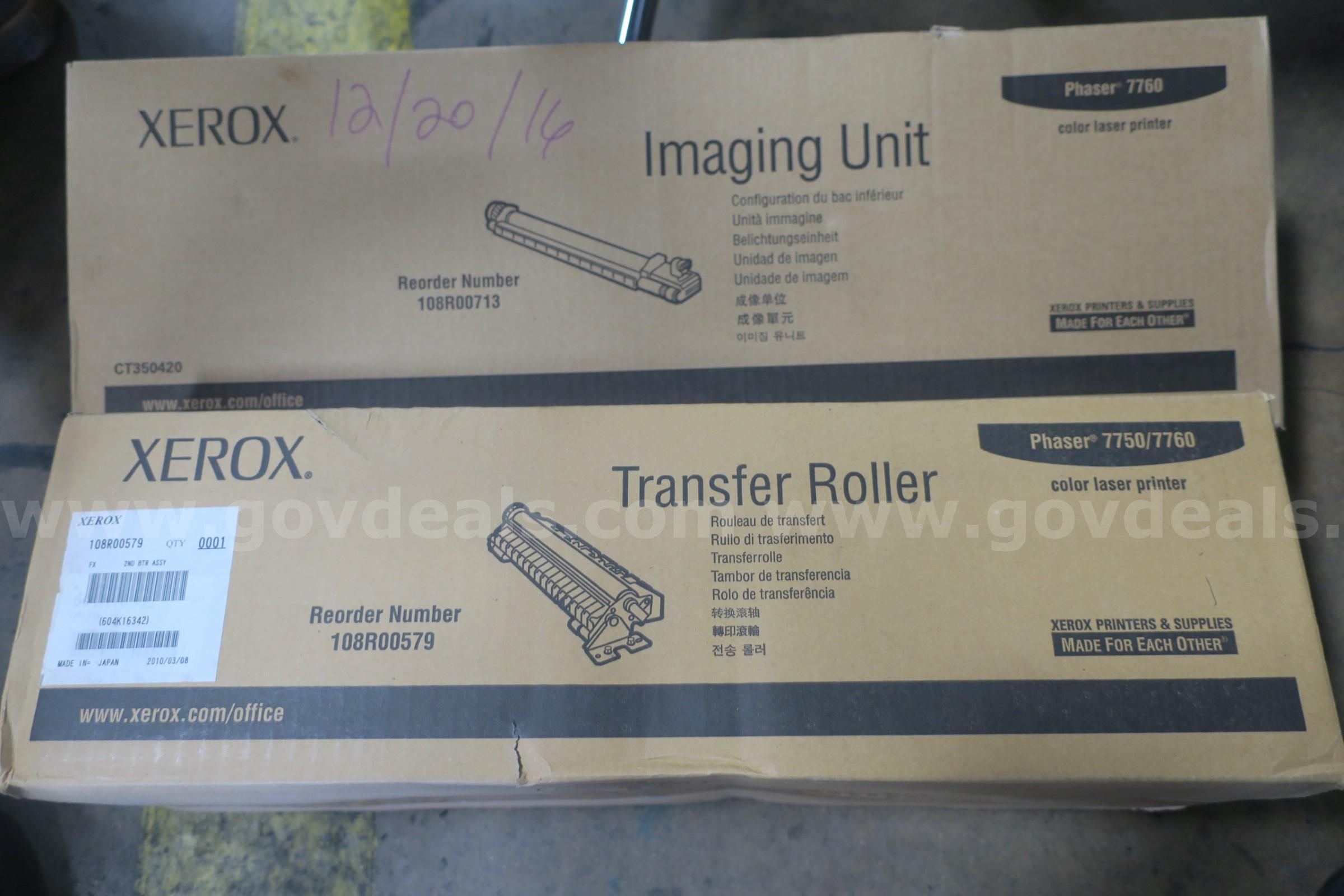 Lot Of (4) Assorted Xerox Transfer Roller/ Imaging Unit- New In Box!