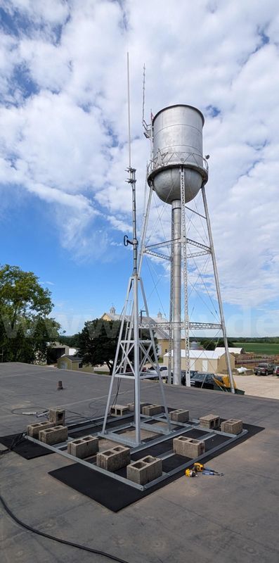 15' Flat Roof Mount Antenna Structure