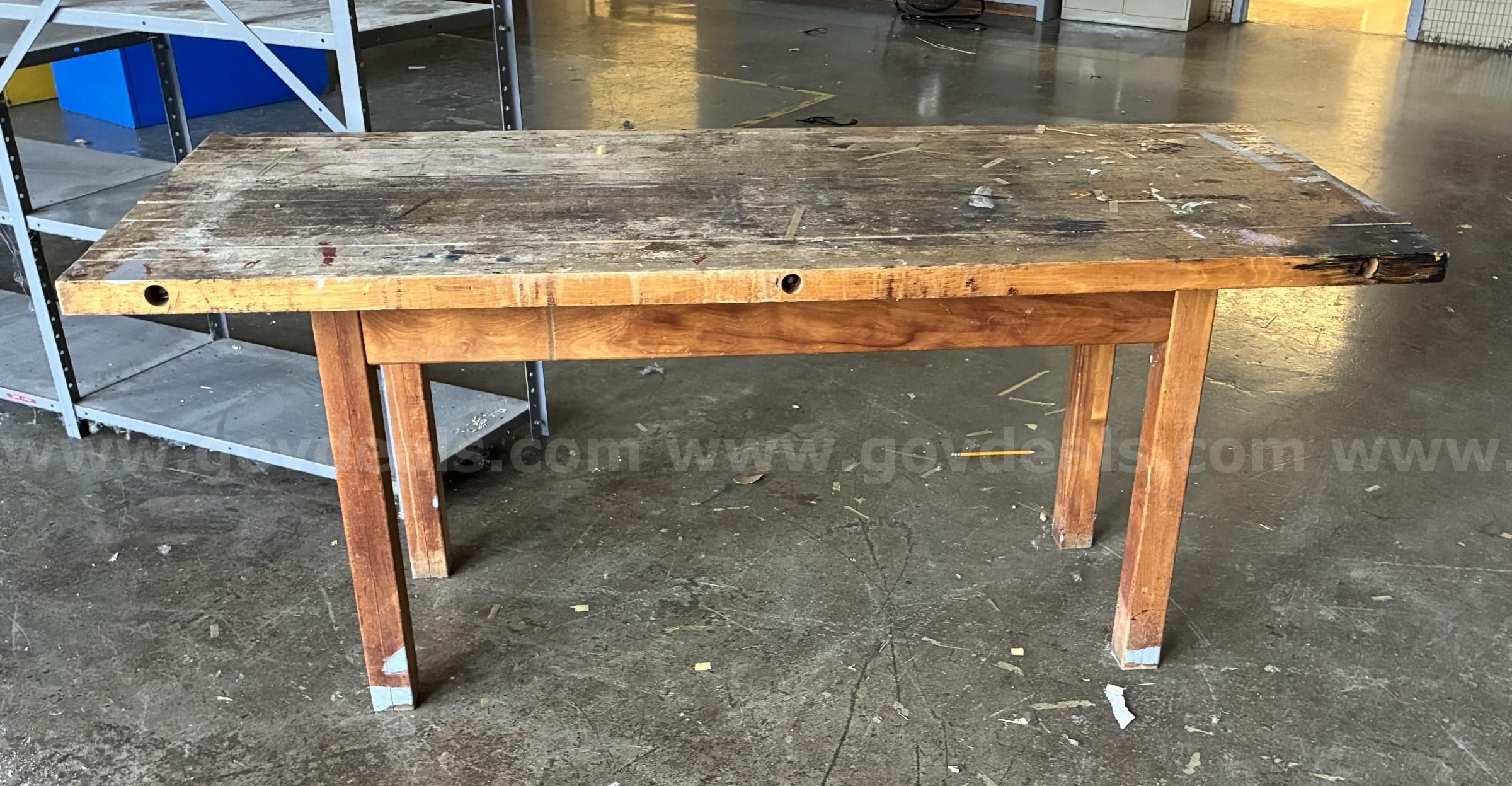 Wooden Work Table - AG Classroom